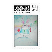 winter bunny stamps