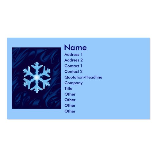 Winter business card (front side)