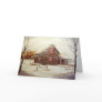Winter Cabin Blank Greeting Card