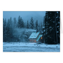 Winter Cabin Card