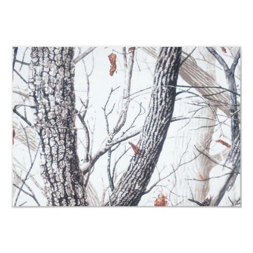 Winter Camo Wedding Invitation