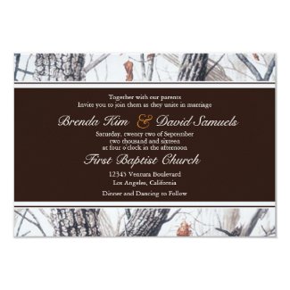 Winter Camo Wedding Invitation