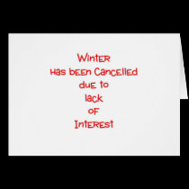 Winter cancelled due to lack of interest cards