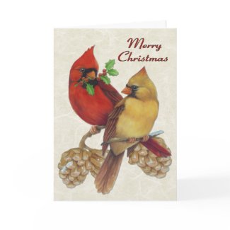 Winter Cardinals card