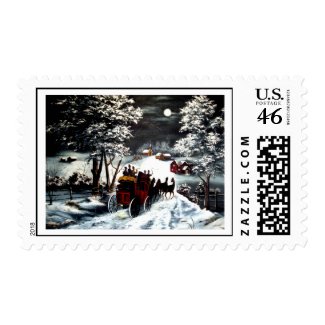 Winter Carriage Ride stamp