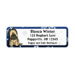 Winter Cartoon Briard Return Address Labels