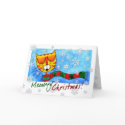 Winter Cat - Meowrry Christmas! Card by gabycat Winter Cat - Meowrry Christmas! Card