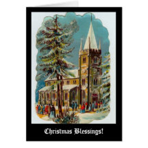 Winter Cathedral Christmas Scene Cards