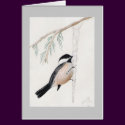 winter chickadee cards