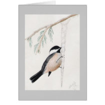 winter chickadee cards