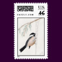 winter chickadee postage