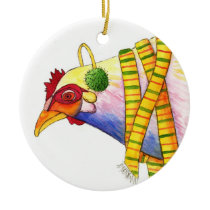 Winter Chicken Ornament ornaments