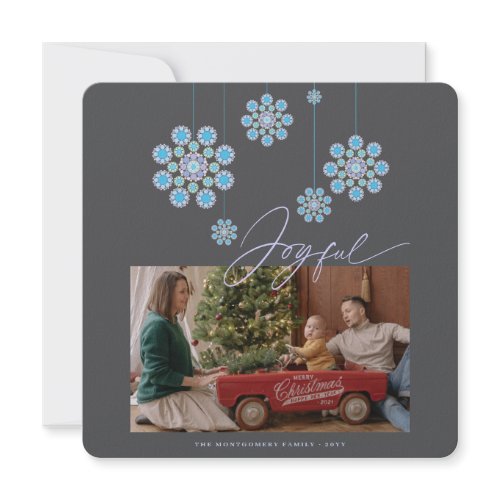 Winter Christmas Flowers Holiday Greetings invitation