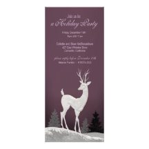Winter Christmas Holiday Party Invitation (plum)