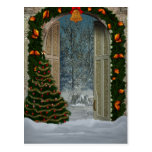 Winter Christmas Scene Postcard