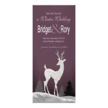 Winter Christmas Seasonal Save the Date Custom Invitations