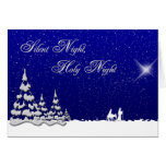 Winter Christmas Silent Night Greeting Card