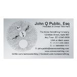 Winter Christmas Snow Themed Snowman Business Card