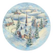WINTER CHURCH by SHARON SHARPE stickers