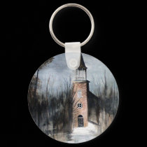 Winter Church: www.AriesArtist.com keychains
