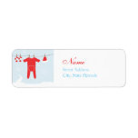 Winter Clothesline Baby Shower Address Label