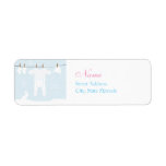 Winter Clothesline Baby Shower Address Label