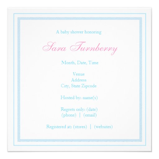 Winter Clothesline Baby Shower Invitation