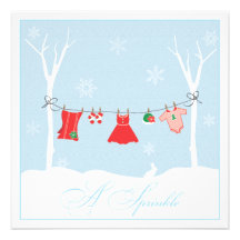 Winter Clothesline | Sprinkle Shower Invitation