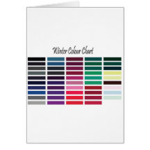 Winter Color Chart Card