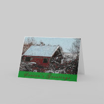 Winter Cottage Holiday Card cards