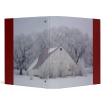 Winter Country Barn Avery Binder