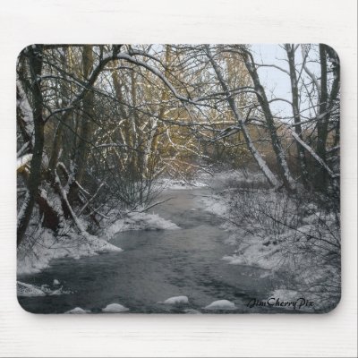 Winter Creek Mouse Pad by JimCherryPix