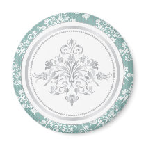 Winter Damask Magnet