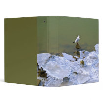 winter - danube river in frosty day 3 ring binder