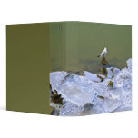 winter - danube river in frosty day 3 ring binder