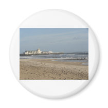 Winter day on Bournemouth beach Refrigerator Magnet