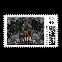 Winter Deer Stamp by Rockangel1 Winter Deer Stamp