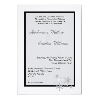 Winter Diamond Wedding Invitation