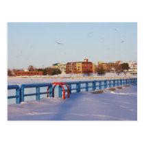 WINTER DOWNTOWN, GRAND HAVEN, MI.  USA. postcards