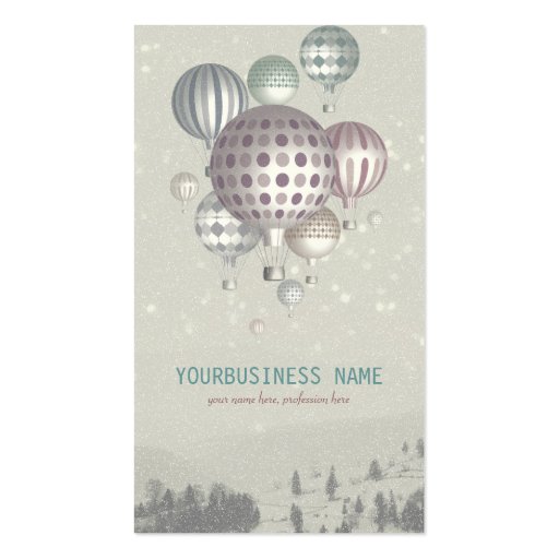 Winter Dreamflight (Christmas Time) Business Card Templates (front side)