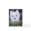 Winter Dreams Westie Notecard by TRBrown Winter Dreams Westie Notecard