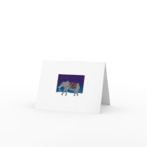 Winter Elephant Donation Thank You... - Customized cards