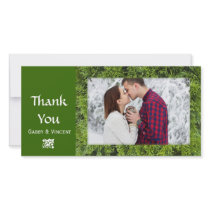 Winter Evergreen Thank You photo cards