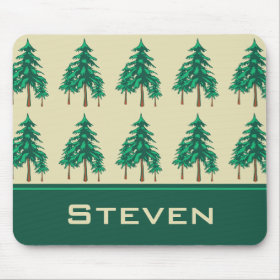 Winter Evergreens Outdoor Enthusiast Personalized Mouse Pad