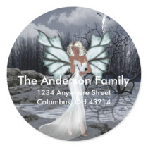 Winter Fairy D4 - Fantasy Return Address Labels Sticker