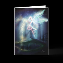 Winter Fairy Greeting Card, Blank