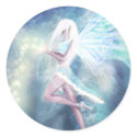 Winter Fairy, Small Sticker by artbyamandarobbins Winter Fairy, Small Sticker