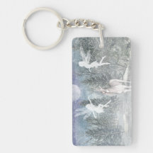 Winter fairy unicorn magic Key chain Acrylic Keychains