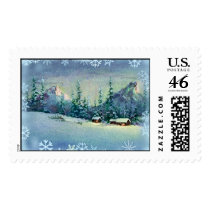 WINTER FARM by SHARON SHARPE Postage Stamp