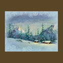 WINTER FARM by SHARON SHARPE postcards by sharonsharpe WINTER FARM by SHARON SHARPE postcards